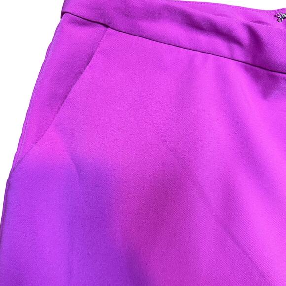 NBD Pink Wide Leg Dress Pants LARGE Magenta High Waist Trouser Designer $178 NEW - Picture 6 of 10